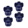 thumbnail image 3 of WESIEVYA 4Pcs Aluminum Air Compressor Splitter Square Blue for Industrial Use Air Distribution Block, 3 of 8