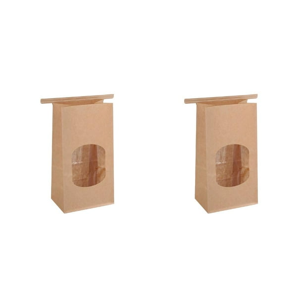 Bolsas de Panadería Advancent con Ventana Paquete de Papel Kraft 50 Piezas