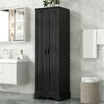thumbnail image 3 of Harper & Bright Designs Bathroom Storage Cabinet with Doors, Modern Freestanding Storage Cabinet with Adjustable Shelves for Bathroom, Black, 3 of 14
