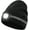 #Black, variant on LED Lighted Beanie Hat,USB Rechargeable 4 LED Run Headlamp with Reflective Stripe Cap Light Gift for Men and Women