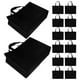 thumbnail image 2 of 20 bolsas reutilizables de tela no tejida para compras y regalos de fiesta. Bolsas de tela con asas para proyectos de bricolaje, ideales para supermercados. Color negro., 2 of 7