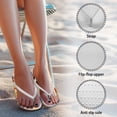 thumbnail image 6 of POLERO Arch Support Flip Flops for Women Tropical Palm Tree Casual Sandals Cushion Yoga Mat Footbed Indoor Outdoor, 6 of 7
