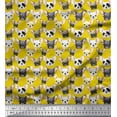 thumbnail image 1 of Soimoi Modal Satin Fabric Puppy Face Dog Print Sewing Fabric Yard 42 Inch Wide, 1 of 3