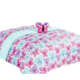 thumbnail image 5 of Kids bed in bag comforter and sheet set Full size 8pc butterfly turquoise boy girls kids bedroom decor, 5 of 6