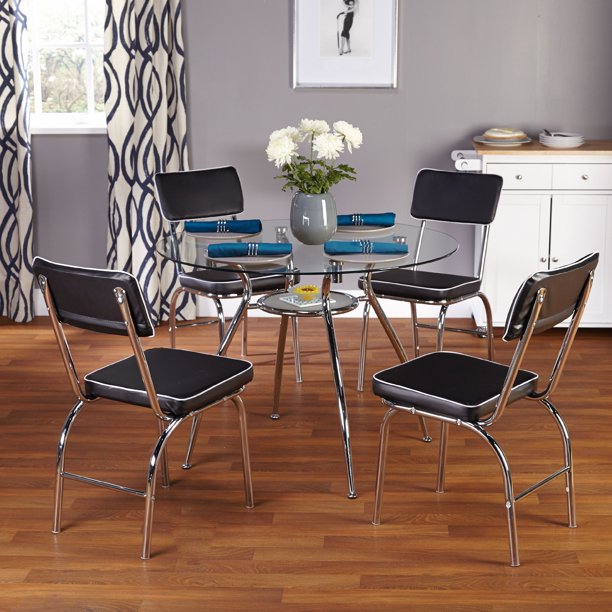 Mabel Retro 5 Piece Dining Set Multiple Colors Walmart Com Walmart Com