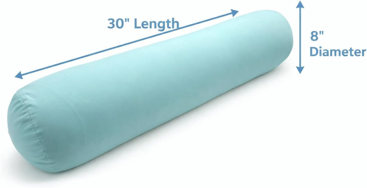 Mushy Pillows Microbead Body Pillow - Luxuriously Soft and Huggable with Removable Cover 30 X 8"