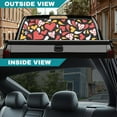 thumbnail image 5 of SEANATIVE Truck Back Window Decal 66.9 x 22.4 Inch See Through Perforated Vinyl Film Wrap Sticker Waterproof Sun Block Decals for Car Valentine's Day Decor, Red Heart-shaped Print, 5 of 7