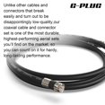 thumbnail image 3 of 10FT G-PLUG RG6 Coaxial Cable Connectors Set – High-Speed Internet, Broad and Digital TV Aerial, Satellite Cable, 3 of 4