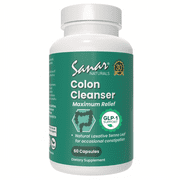 Sanar Naturals Colon Cleanser Maximum Relief Laxative - with Senna Leaf Herbal Supplement Blend, 60 Capsules