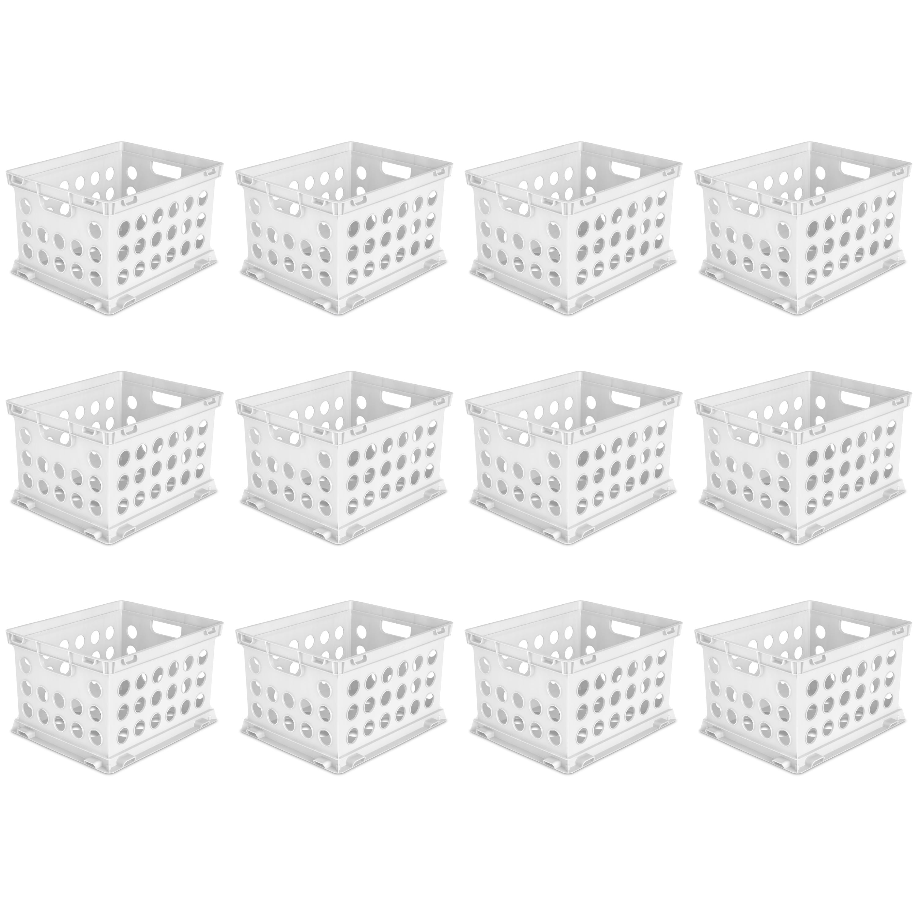 Sterilite File Crate White Set of 12