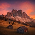 thumbnail image 2 of Penta, Federico 15x15 White Modern Wood Framed Museum Art Print Titled - Cabins In The Dolomites, 2 of 4