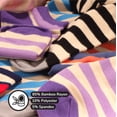 thumbnail image 5 of BambooMN Women's Rayon From Bamboo Striped Ankle Socks - Lilac Purple - 3 Pairs, 5 of 5