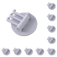 thumbnail image 2 of Bearachild Gancho adhesivo de tres ramas Gran capacidad de carga Ganchos de barra Estante colgante Soporte para llaves de baño Estantes de Gris 10piezas, 2 of 6