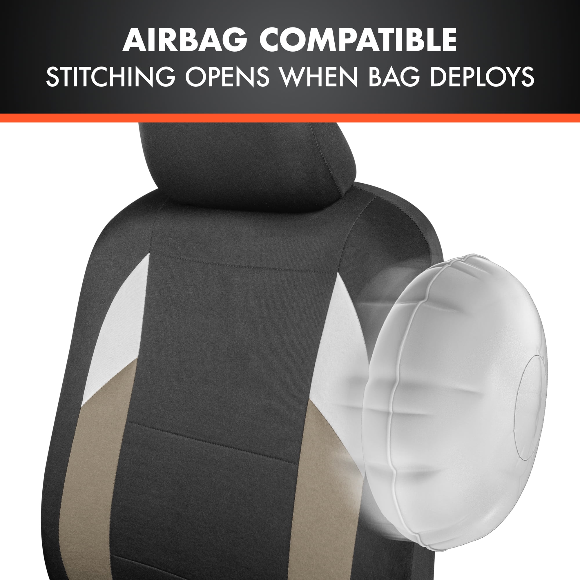 StingRay Monaco Black/Blue, Car Seat Protector, Interior Car Accessories,  Front and Bench Seat Covers, Washable, Fabric, Spill Protectant, Stain  Protectant, Easy Installation, Universal 