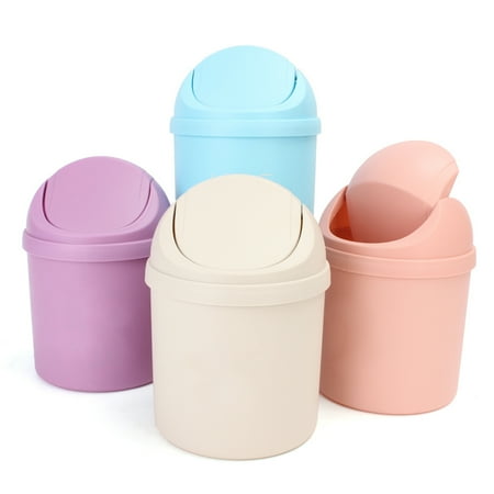 Mini Trash Can Touch Top Waste Bin Cute Mini Small Waste