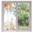 thumbnail image 2 of Spring Floral Window Privacy Film, Watercolor Roses Eucalyptus Leaves Botanical Static Cling UV Sun Blocking Tint Film Heat Control Windows Films for Bedroom Bathroom, Window Stickers 35.4"x78.7", 2 of 8