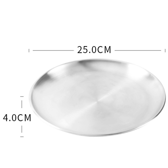 3X Seafood Plate Set Double Stainless Steel Snack Plate Afternoon Tea Cake