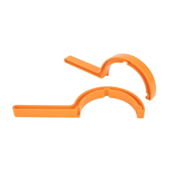 Llaves para mangueras de alcantarillado para vehículos recreativos Camco RhinoFlex, paquete de 2, color naranja