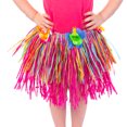 thumbnail image 2 of Amscan Holdings, Inc. Hawaiian Luau Party Hula Girl Grass Hula Skirt, Pink Multicolor, One Size 23", 2 of 4