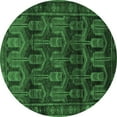 thumbnail image 1 of Ahgly Company Indoor Round Persian Emerald Green Traditional Area Rugs, 8' Round, 1 of 4