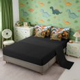 thumbnail image 3 of Manfei Woodland Dinosaur Wildlife 7pcs Queen Bedding,Retro Dino Animals Bedding Comforter Set Queen,Brown Green,Black Reversible, 3 of 6