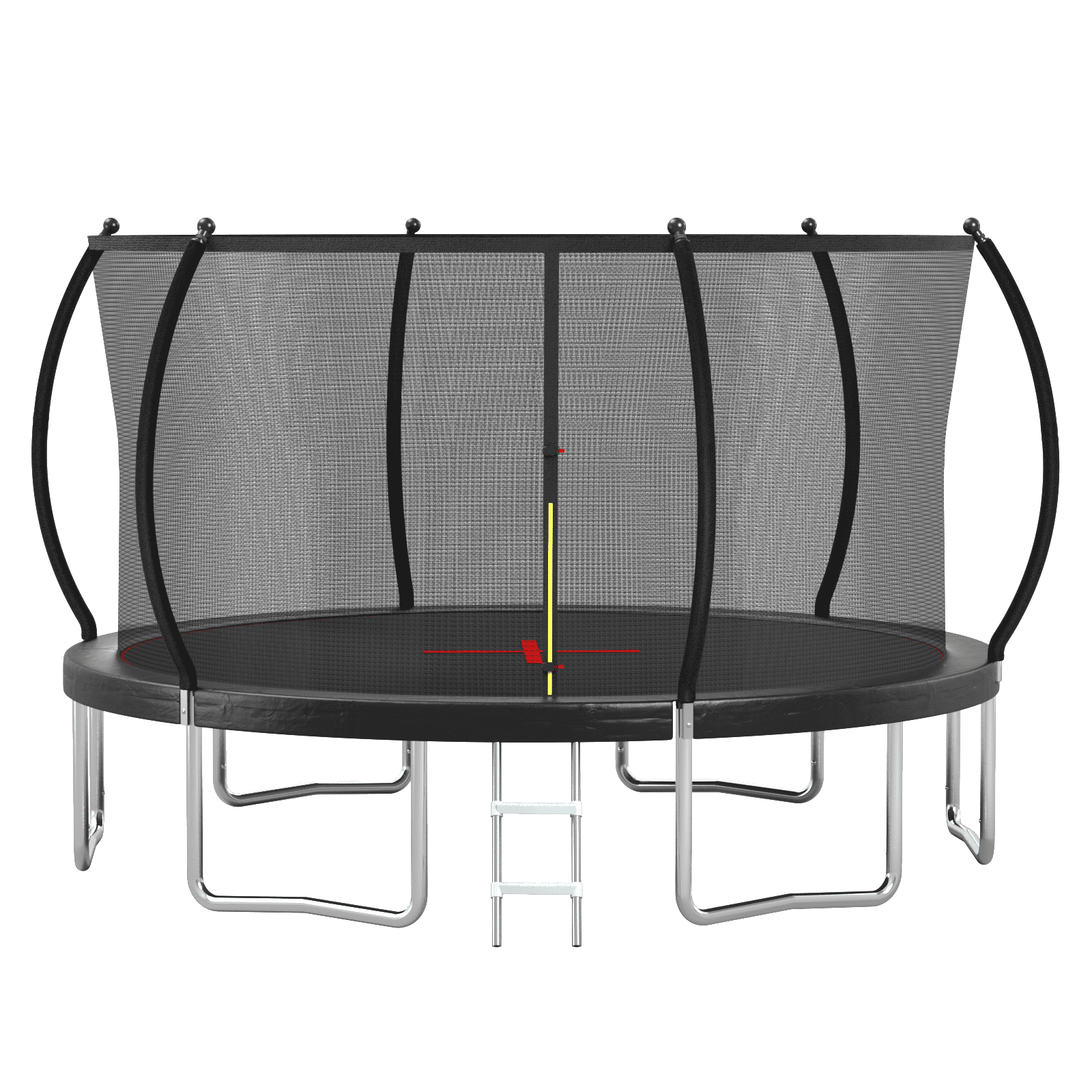Mini Trampoline, YC 14FT trampoline Pumpkin- Standard- Black, Black Trampoline For Kids,Steel Fitness Trampoline, Fitness & Sports Fitness Trampolines