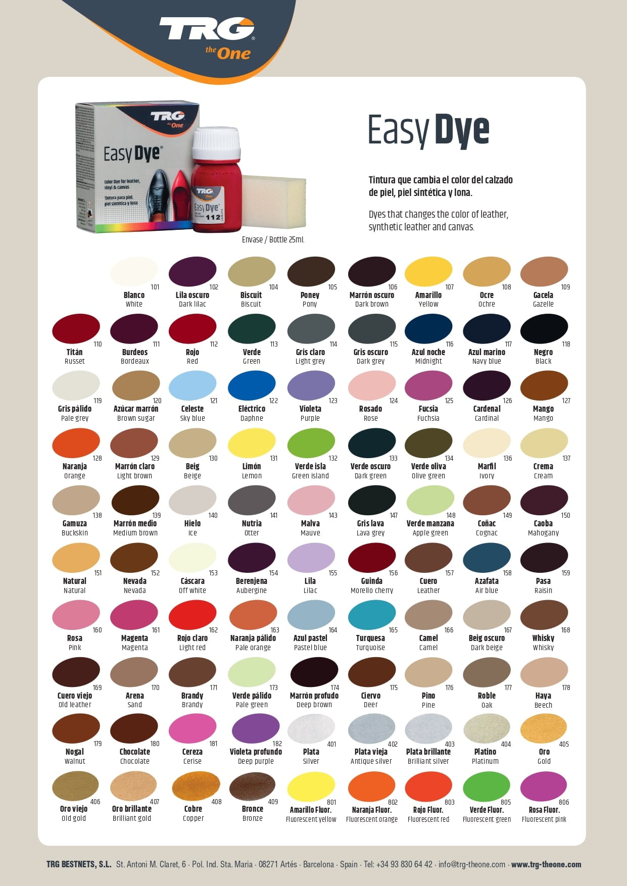 TRG Metallic Brilliant Gold 407 Color Dye - best metallic paint. Easy-to-use product safely cleans, dyes and shines metallic leather, canvas or vinyl. Restores new life to old, hard leather.