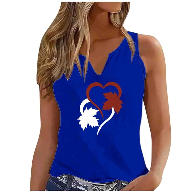 Camiseta de Moda Casual sin Mangas con Cuello en V para el Hogar Y el Uso Diario