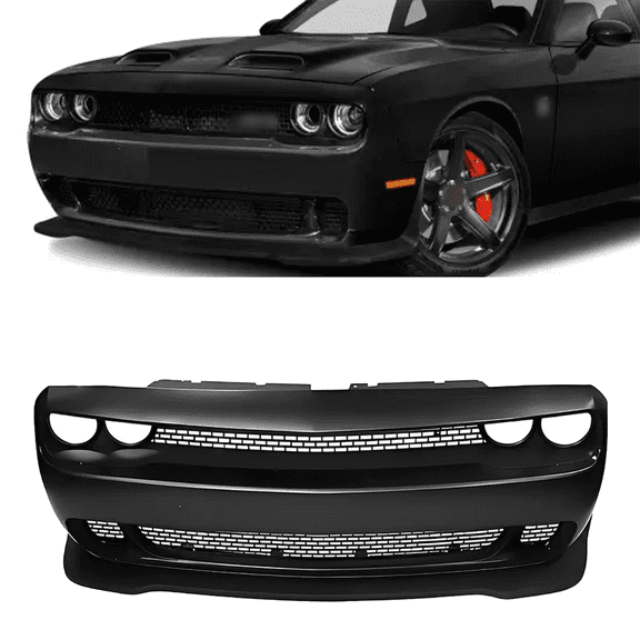 Titans Motors Front Bumper Cover & Grille Set for 2015–2023 Dodge Challenger SRT Hellcat Style