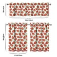 thumbnail image 6 of Kitchen Curtains 36 Inch Short - 3 Panel Set Strawberry Print, Rod Pocket Window Curtains 100% Polyester, Cute Fruit Valance for Farmhouse, Cafe, Living Room, Bedroom, Easy Wash, 6 of 6