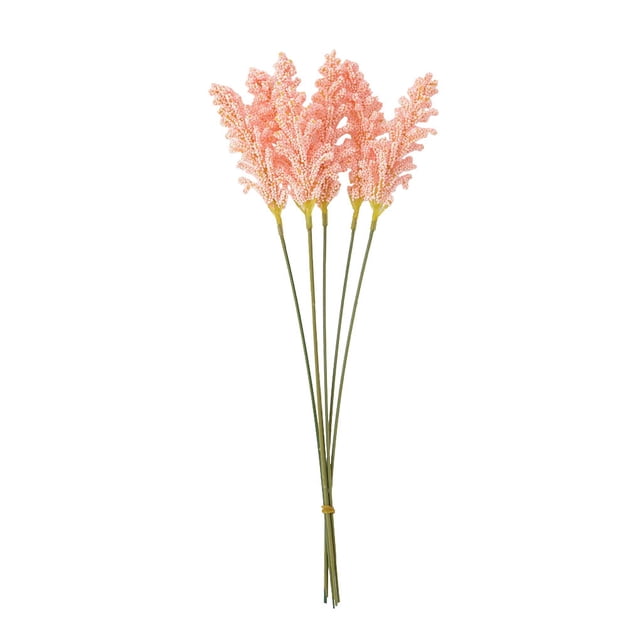 Ramo de flores de hierba de trigo Naiovety 6 uds Simulación Rosado 34cm