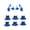 Blue, variant on Controller Analog Joystick Buttons Metal Thumbsticks Back Paddles for Game Controller Gaming Accessory