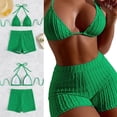 thumbnail image 2 of ZPAQI Womens Bathing Suits Ribbed Halter Tops Bikini Set High Waisted Swimsuits, 2 of 19