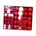 thumbnail image 2 of Adornos navideños de bolas, adornos navideños, regalo ideal y práctico, para de , decoraciones para árboles de para festivales de Rojo y blanco, 2 of 8