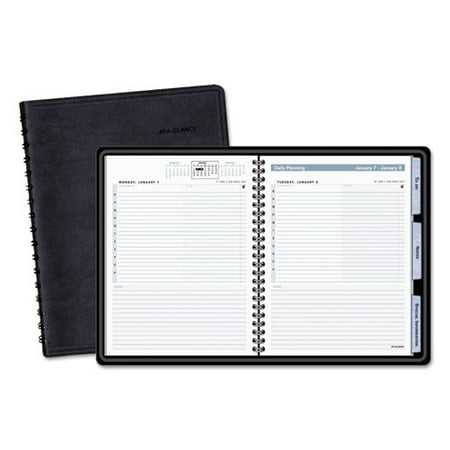 The Action Planner Daily Appointment Book, 6 7/8 x 8 3/4, Black, (Best Road Trip Planner App 2019)