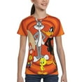 thumbnail image 4 of Looney Tunes Cartoons Boys Girls T-Shirt 3d Print Graphic Short Sleeve Tee Shirt Tops For Kids Teens, 4 of 7