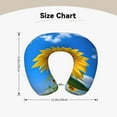 thumbnail image 5 of KLL Blue Sky Sunflower Pattern Memory Foam Cervical Neck Pillow Versatile U-Shaped Pillows for Home/Office/Camping/Travelling/Soft Washable Cover, 5 of 8