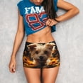 thumbnail image 3 of Rateoe Sunflower Cute Puppy Printed Power Workout Shorts for Women Tummy Control Squat Proof Ribbed Thick Seamless Scrunch Active Short-X-Large, 3 of 8
