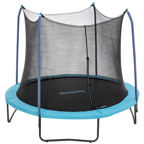 Bestway: Xtreme Air Trampoline - 10 Foot - Blue, Enclosure Net, Padded Poles, Outdoor-Backyard Bouncing-Jumping Play, 200lb Cap, Adult-Teens-Kids 6
