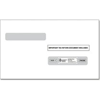 ComplyRight Double Window Envelope 5.63" x 9" White/Black 100/Pack (91911)