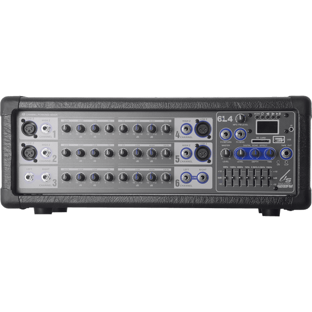 Consola amplificada BACKSTAGE 6L4 USB 6 canales 400 watts