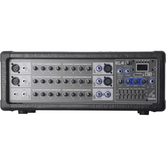 Consola amplificada BACKSTAGE 6L4 USB 6 canales 400 watts