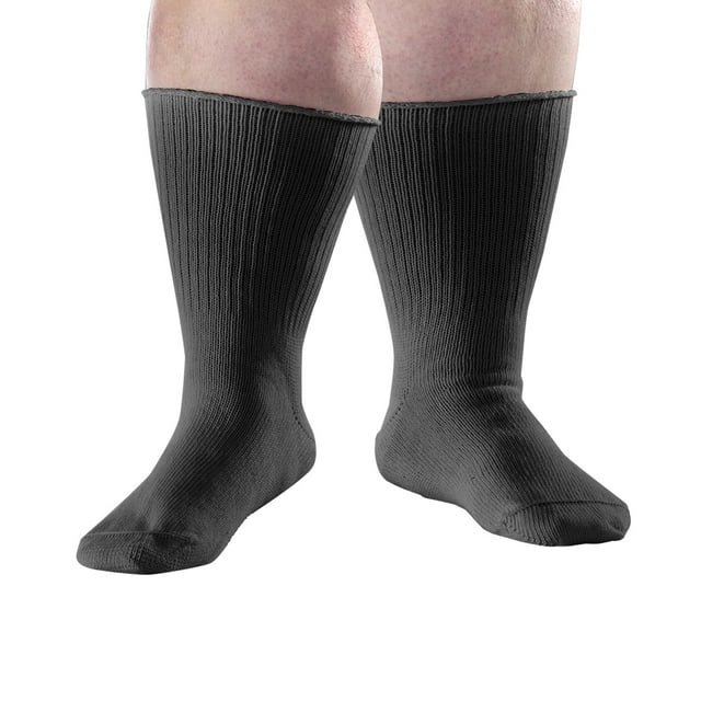 Silverts Chaussettes Surdimensionnées pour Hommes et Femmes, Lot de 2, L, Noir