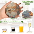 thumbnail image 3 of Haosy Set of 6 Drink Woven Coaster with Holder Heat Resistant Non-Slip Bar Coasters 4 Inches Moose Standing in Water, 3 of 7