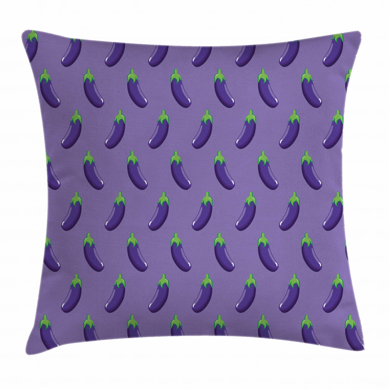 Eggplant Throw Pillow Cushion Cover, Appetizing Eggplants in Order