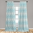 thumbnail image 5 of Ambesonne Ikat Curtains, Aztec Cultural Motifs, Pair of 28"x63", Blue Pale Grey White, 5 of 5