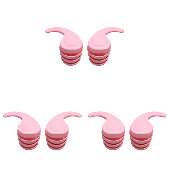 Tapones para Los Oídos Silicona Nadar Impermeables Con Succión Ruido Dormir () Rojo Y Rosa