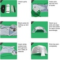 thumbnail image 3 of UNP Easy Beach Tent Pop Up Canopy UPF50+ Tent with Side Wall, Ground Pegs, and Stability Poles, Sun Shelter Rainproof, Waterproof for Camping Trips, Backyard Fun, Party Or Picnics (10x10 ft, White), 3 of 9