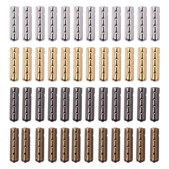 Supvox 80pcs DIY Shoelace Tips Head Repair Shoe Lace Tips Metal Aglet Shoelace Replacement Ends