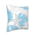 thumbnail image 2 of ZNDUO Square Home Decorative Throw Pillows, Corduroy Abstract Line Starfish Graffiti Pattern Couch Pillows, Throw Pillows for Bed, 18"x18", 2 of 8
